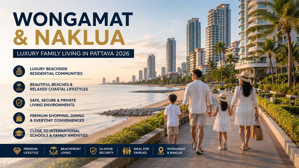 Luxury beachfront family living and premium residential communities in Wongamat and Naklua, Pattaya.